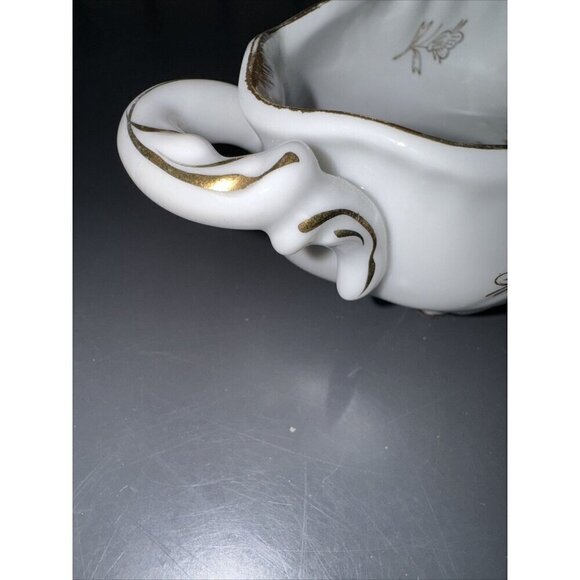 Eisenberg Polzellanfabrik Kalk G M.b.H. Porcelain Handled Candy Bowl 8099 Antiqu - Picture 8 of 16